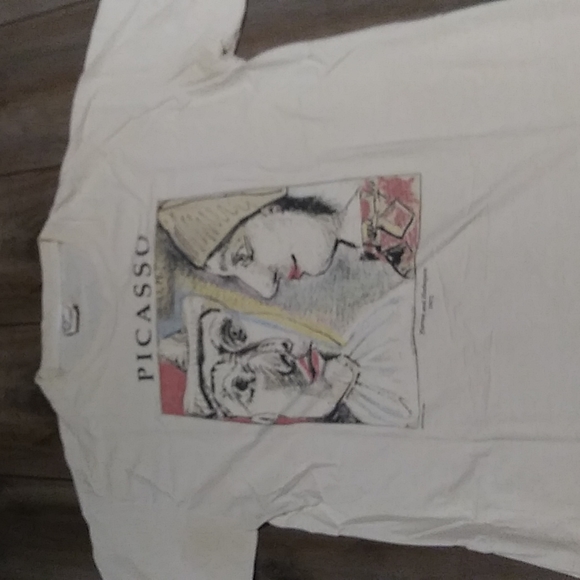 Vintage picasso "piarrot and harlequin 1971" t-shirt - Picture 3 of 3